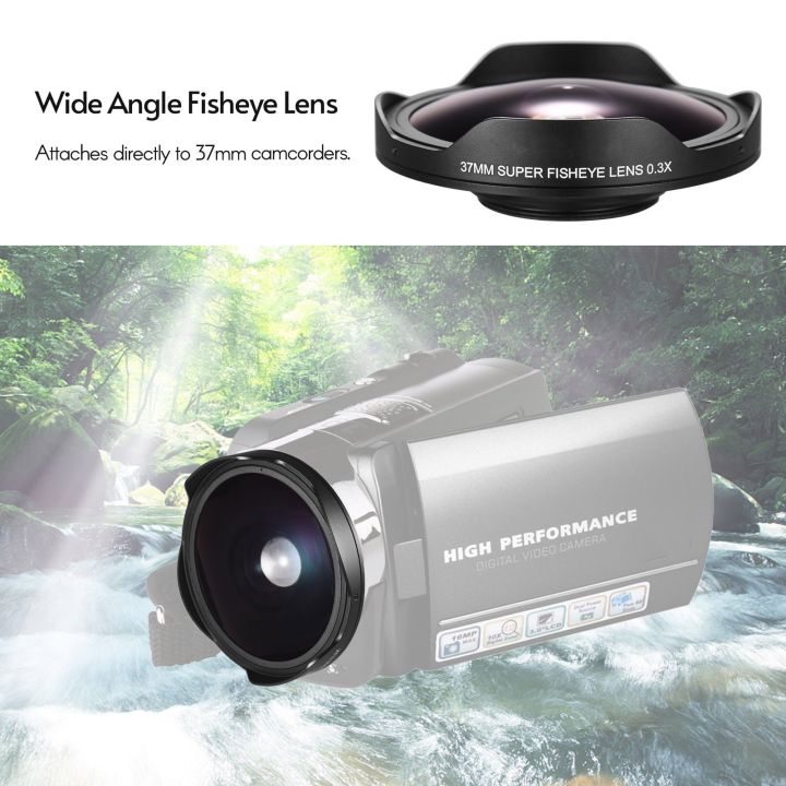 37MM%200.3X%20HD%20Ultra%20Wide%20Angle%20Fisheye%20Lens%20with%20Hood%20Replacement%20for%20Camcorders%20-%20Image%205