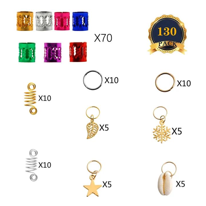60-170pcs%20Hair%20Braid%20Dreadlock%20Beads%20Cuffs%20Clips%20Braid%20Spiral%20Braid%20Hair%20Extension%20for%20Accessories%20Hair%20Ring%20Mixing%20-%20Image%206