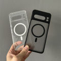 Transparent Shockproof PC+TPU Magsafe Case For Google Pixel 8 Pro Pixel8 Pro Frosted Magnetic Wireless Charging Phone Back Cover.