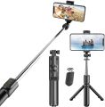 Xt 02 Selfie Stick Bluetooth Selfie Stick Tripod For Phone 3 In 1 Wireless Monopod For Smartphone Mobile Foldable Handheld - Selfie Stick. 