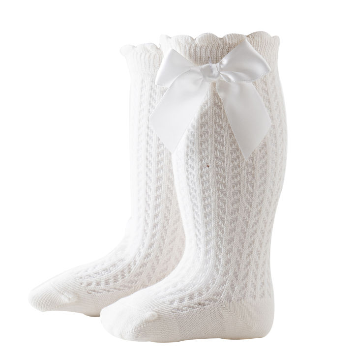 %E3%80%90Thriving%E3%80%91%20Baby%20Girl's%20Socks,%20Breathable%20Comfortable%20Infant%20Stockings%20with%20Bowknot%20for%20Birthday%20Party%20Vacation%20Photography%20-%20Image%202