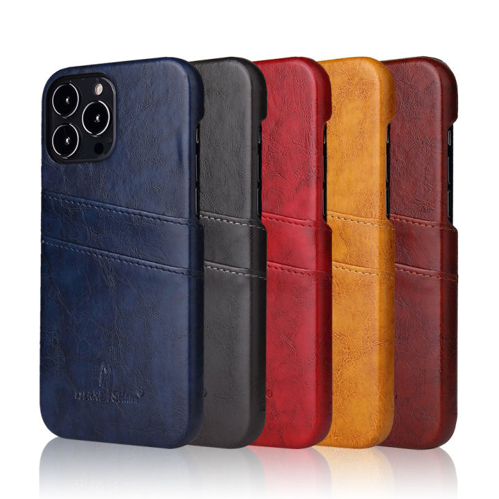 New%20Applicable%20iPhone15%20Phone%20Case%20Apple%2011Pro%20Leather%20Case%20Oil%20Wax%20Pattern%20Card%20Back%20Cover%2012MAX%20Protective%20Shell%20-%20Image%205