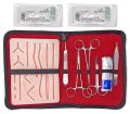 Suture Practice Kit (18 Pieces) for Student Suture Training, Include Suture Pad with 14 Pre-Cut Wounds, Suture Tools, Suture Thread & Needle (Complete Kit).