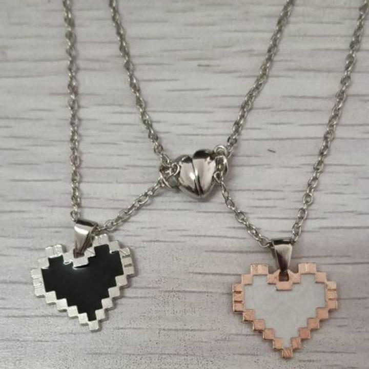Alloy%20Alloy%20necklace%20Adorable%20Mosaic%20Couple%20necklace%20Love%20heart%20pendant%20for%20Romantic%20Anniversary%20gift%20Casual%20wear%20Fashion%20accessory%20Couple%20jewelry%20-%20Image%205