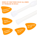 Tension Curtain Rail Pole Rod Rods White 70-120cm. 
