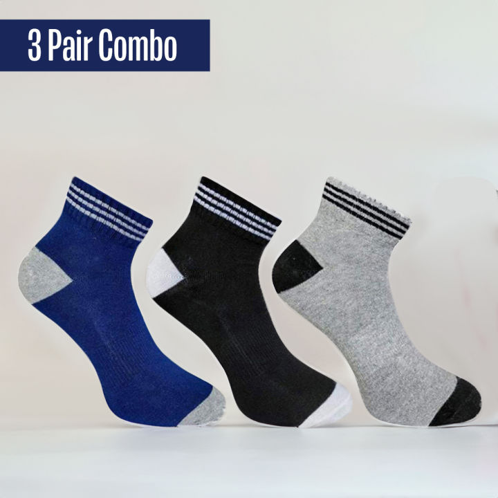 Merino 03 Pair Premium Quality Ankle socks for all seasons