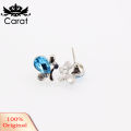 Carat Butterfly Rhinestone Pendant Necklace Stud Earrings Bracelet Bridal Jewelry Set. 