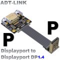 ADT Shielded DisplayPort V1.4 Flat Cable 165Hz Display Port Adapter GPU Video PC Laptop TV DP To DP1.4 Displayport Ribbon Cable. 