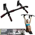 Iron Gym Wall Mounted Pull Up Chin Up Bar - Black ,6 GRIP. 