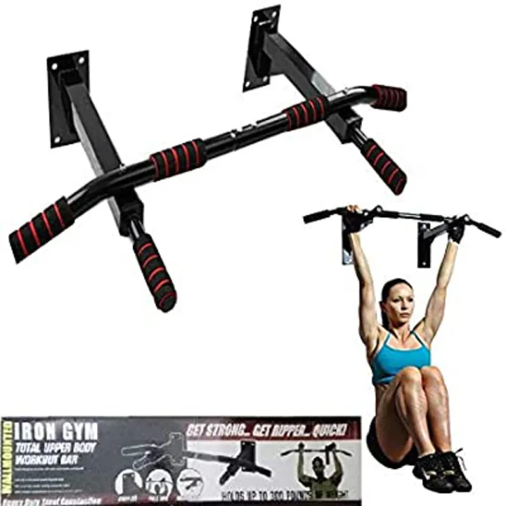 Iron Gym Wall Mounted Pull Up Chin Up Bar Black 6 GRIP Daraz .bd