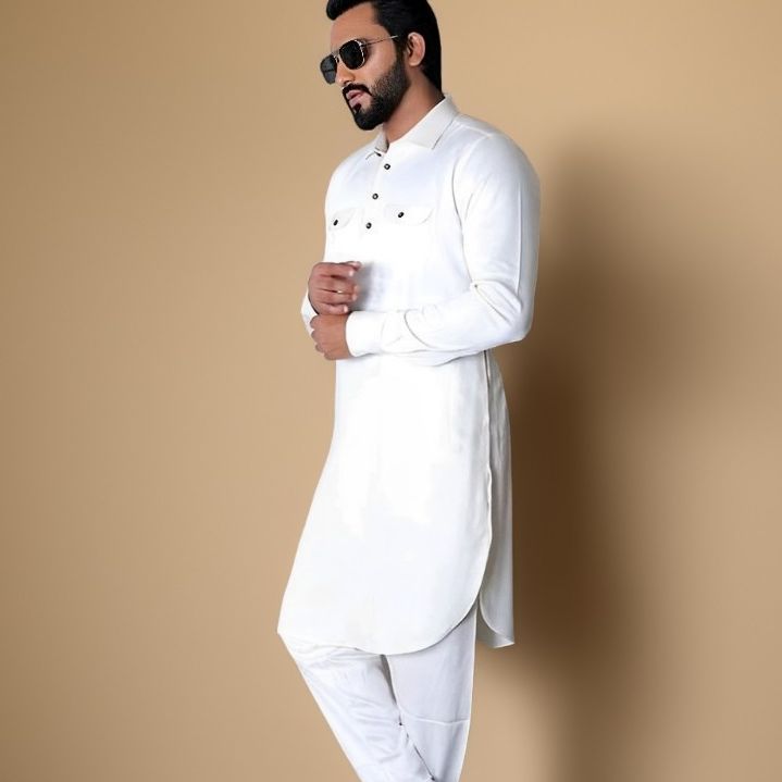 Classic%20White%20Lilen%20Kabli%20Set%20For%20Men%20-%20Panjabi%20-%20Panjabi%20For%20Men%20-%20Image%203