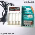 Battery Charger AA AAA With Sony Battery AAA 2pcs, Fast Charger 4 Slot 1.2V Rechargeable AA-AAA Rechargeable Sony Geepas and Ultra Fire pencil Battery Charger.