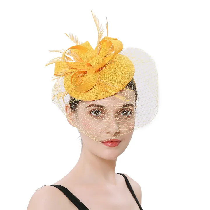 New%20Elegant%20Women's%20Pillbox%20Fascinators%20Hat%20Headband%20Tea%20Party%20Fascinator%20Hat%20Veil%20Kentucky%20Derby%20Headwear%20Hat%20for%20Cocktail%20-%20Image%205