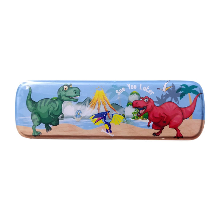 Pencil & Pen Box Cartoon & Printed Design Metal Body