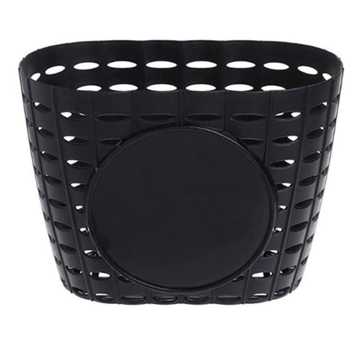 2X Kids Bicycle Basket, Children Plastic Front Handlebar Bike Basket for Storage, Black