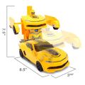Transformer Robot Car Converting To Super Car (Yellow).