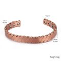 99.95% Pure Copper Bangle Men Energy Magnetic Cuff Charm Bracelet Femme Vintage Wide Bracelets Bangles For Women 35000 Gauss. 