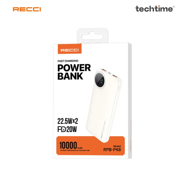 Recci%20RPB-P48%2022.5W%20Fast%20Charging%20Power%20Bank%2010,000%20mAh,%20Biege%20Color%20-%20Image%205