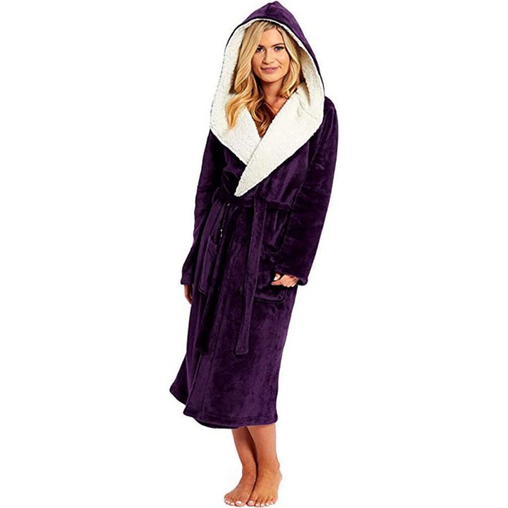Robes%20For%20Women%20Winter%20Plush%20Lengthened%20Shawl%20Bathrobe%20Home%20Clothes%20Long%20Sleeved%20Robe%20Coat%20Szlafrok%20Damski%20Robes%20Women%20Sleepwear%20-%20Image%205
