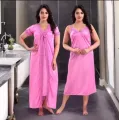 Indian Two Part Nighty in High-Quality Silk Cotton - Perfect Night Wear for Stylish Comfort. 