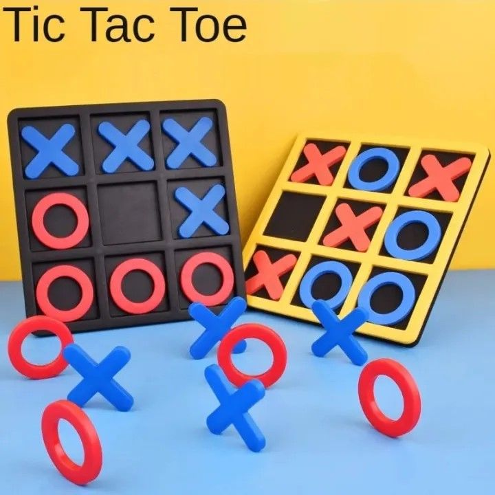 Tic Tac Toe Family Board Game Toys - Upgraded Plastic Tic-Tac-Toe X & O Chess - Birthday Gift for Kids - Parent-Child Educational Games