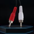 1.5M Usb A Male To 2X Rca Phono Male Av Cable Lead Pc Tv Aux Audio Video Adapter.