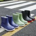 Rain Boots Men's Low-Top Wear-Resistance Stylish Rubber Shoes Non-Slip Waterproof Shoes Men's Rain Boots Short Tube Shoe Cover Construction Site Shoes Men.