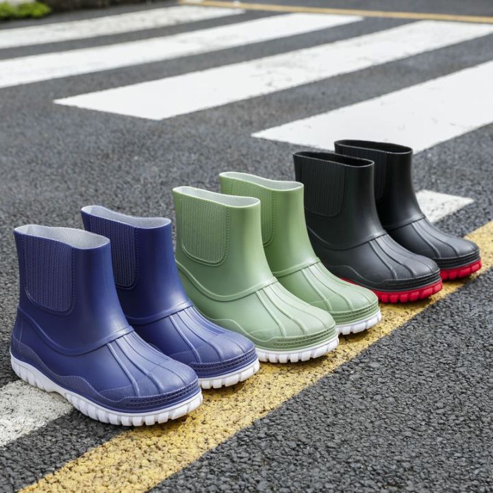 Rain%20Boots%20Men's%20Low-Top%20Wear-Resistance%20Stylish%20Rubber%20Shoes%20Non-Slip%20Waterproof%20Shoes%20Men's%20Rain%20Boots%20Short%20Tube%20Shoe%20Cover%20Construction%20Site%20Shoes%20Men%20-%20Image%204