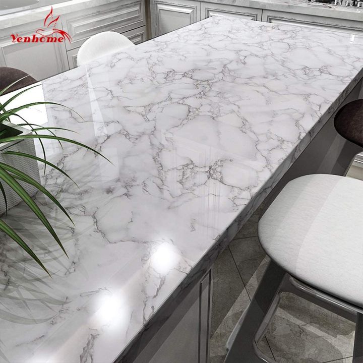 40 sqf Waterproof Sticker Modern Kitchen Cabinet Table Countertop Furniture Renovation Wallpaper PVC Self Adhesive Wall Sticker - ( 20 feet x 2 feet )