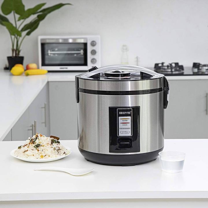 Gebass Rice Cooker Geepas GRC4330 Stainless Steel Rice Cooker 1.8 liter | Daraz.com.bd