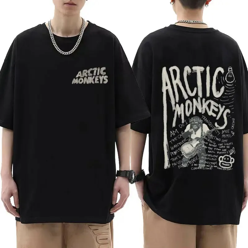 Arctic Monkeys Inspired T Shirt - Album List Doodle Print Vintage