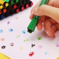 12/24 colors set AIHAO Colored pen colored seal stamp washable markers seal watercolor pen thick head brush drawing pen tool set students children stationery gift. 