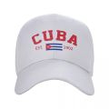 Unisex Baseball Cap Cuba EST.1902 Independence Day Wild Sun Shade Peaked Adjustable Outdoor Caps for Men Women. 