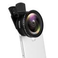 【happy one】2 Functions Phone Lens 0.45X Wide Angle Len & 12.5X Macro HD Camera Lens Universal For IPhone Android Phone.