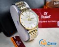 CX-Caslex 6843 Unique Design Fashionable Casual Classic Men's Stainless Steel Wrist Watch For Men-  Two Tone White. 