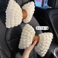 Automotive Headrest Neck Pillow Female Online Influencer Puff Grid Car Seat Pillow Lumbar Support Pillow Comfortable Breathable Car Pillow. 