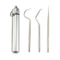 Portable Toothpicks Stainless Steel Tooth Pick Sticks Pocket Toothpick with Holder for Teeth Cleaning & Teeth Care 3 Types. 