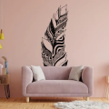 Feather Art Design Wall Stickers For Bedroom Livingroom Library - Peacock Feather Wall Decal.