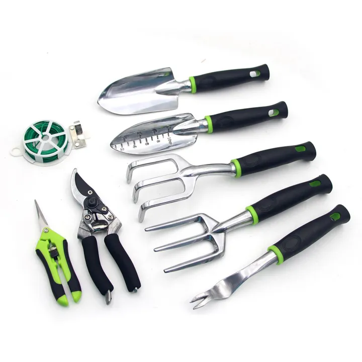 KOGEEK%2011%20Pieces%20Heavy-Duty%20Garden%20Tool%20Set%20Gardening%20Tool%20Kit%20with%20Trowel%20Transplanter%20Hand%20Rake%20Cultivator%20Weeder%20Pruning%20Shears%20Pruner%20Spraying%20Bottle%20Gloves%20Twist%20Tie%20-%20Image%208