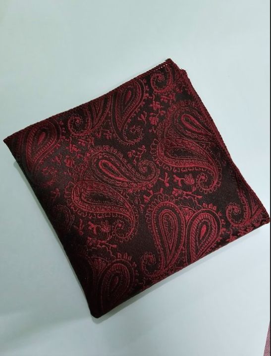 Luxury Paisley Silk 23x23cm Hankies Men's Pocket Square Handkerchiefs For Men Suit Wedding Party Suit Accessories