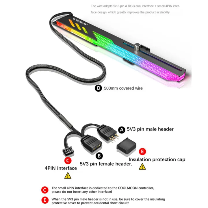 COOLMOON GT8 Graphics Card Bracket ARGB Computer Shenguang GPU