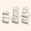Refrigerator Storage Shelf Fridge Wall Side Hanging Storage Rack Kitchen Shelf Towel Bottle Spice Organizer Kitchen Gadgets Tool. 