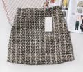 2022 New Tweed Skirt Spring Autumn Clothing for women Korean Elegant Plaid Cute Bottoms for Ladies A Line Short Mini Skirts. 