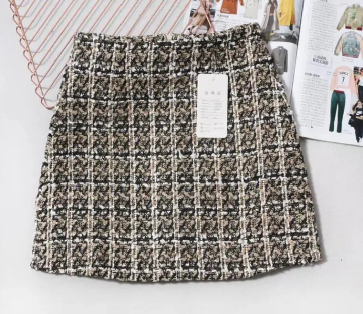 2022%20New%20Tweed%20Skirt%20Spring%20Autumn%20Clothing%20for%20women%20Korean%20Elegant%20Plaid%20Cute%20Bottoms%20for%20Ladies%20A%20Line%20Short%20Mini%20Skirts%20-%20Image%206