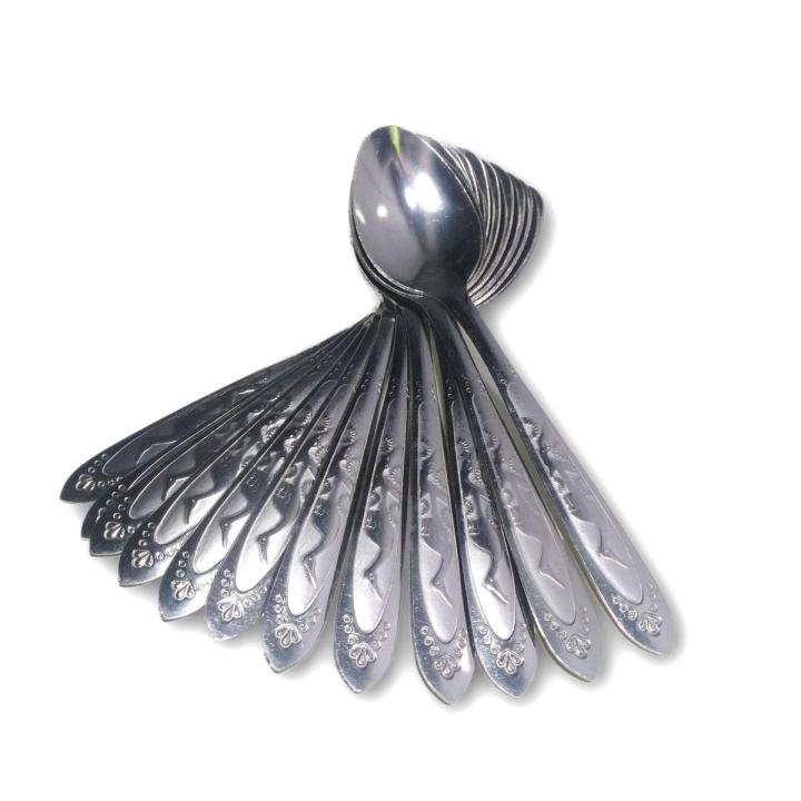 Stainless steel spoon set 12 pieces