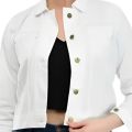 White denim jacket for women stylish 2024 | Premium quality denim jacket for women white | Denim jacket for women white. 