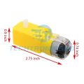 4 Pair DC Gear Motor Dual Shaft with Tire Wheel + Solder Wire | 3V–6V TT Motor Set (4 Yellow Motors + 4 × 65mm Wheels) | Arduino Smart Car & Robotics Projects. 