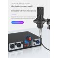 2 in 2 Out USB Audio Interface 32Bit/384KHZ Studio Parts Kit Recording Sound Card 48V Phantom. 