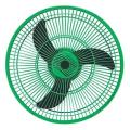 VISION 16" Ceiling Net Fan Green. 