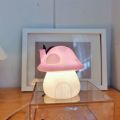 Creative LED Mushroom Night Light Cute Bedside Bedside Lamp Mushroom Shape Desktop Decoration Friends Gift Two.